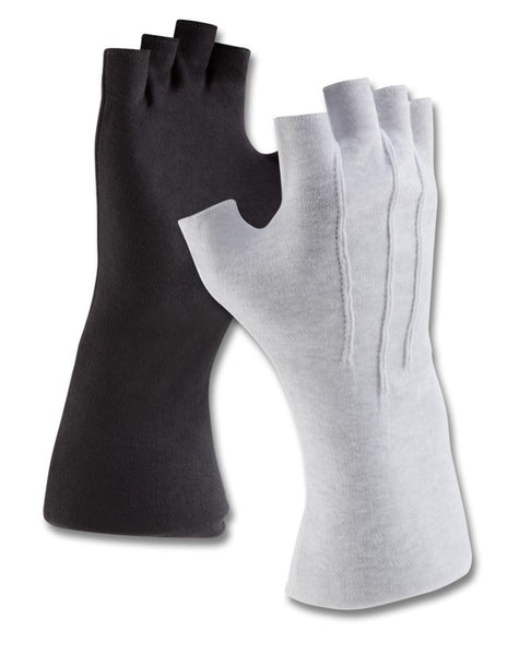 Item 662: Black Cotton Sure-Grip Velco Strap Gloves - George